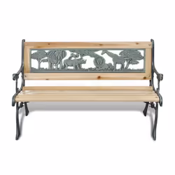 vidaXL Children Garden Bench 84cm Wood Outdoor Patio Park Yard Seat Chair - Additional view 4