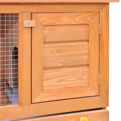 vidaXL Outdoor Rabbit Hutch Small Animal House Pet Cage 1 Door Wood Habitat - Additional view 2