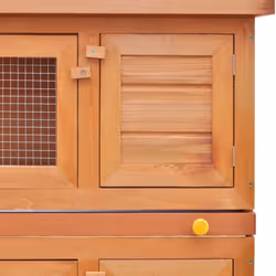 vidaXL Outdoor Rabbit Hutch Small Animal House Pet Cage 4 Doors Wood Habitat
