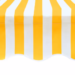 vidaXL Awning Top Sunshade Canvas Sunflower Yellow and White 4 x 3 m Awning