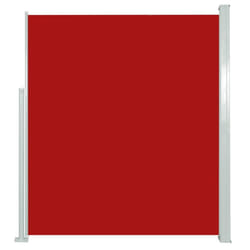 vidaXL Patio Side Awning Red Retractable Balcony Sunshade Blind Privacy Screen