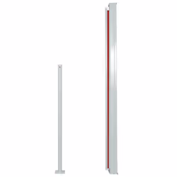 vidaXL Patio Side Awning Red Retractable Balcony Sunshade Blind Privacy Screen