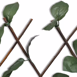 vidaXL 5x Expandable Willow Trellis Fence with Artificial Leaves Palisade - Additional view 5