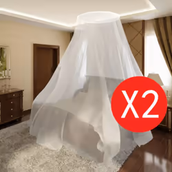 vidaXL 2x Mosquito Net Round 56x325x230cm Fly Insect Bug Screen Curtain Canopy