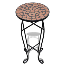 New Balcony Mosaic Side Coffee Table Plant Flower Terrace Brown Wedding Dining