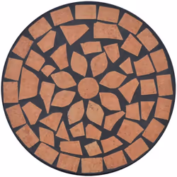 New Balcony Mosaic Side Coffee Table Plant Flower Terrace Brown Wedding Dining
