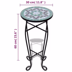 New Balcony Mosaic Side Coffee Table Plant Flower Terrace Green Wedding Dining - Additional view 3
