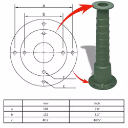 vidaXL Cast Iron Stand for Garden Well Hand Water Pump Base Stand Accessory