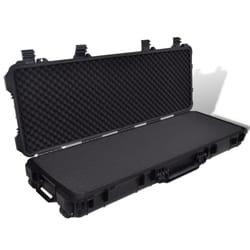 vidaXL Waterproof Plastic Molded Gun Case Trolly Carry Case Gun Storage Box