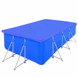 vidaXL Pool Cover PE Rectangular 394x207cm Guard Safety Protection Cloth Sheet