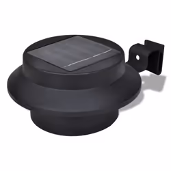vidaXL Outdoor Solar Lamp Set 6 pcs Black Garden Fence Light Gutter Light