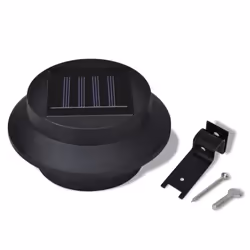 vidaXL Outdoor Solar Lamp Set 6 pcs Black Garden Fence Light Gutter Light - Additional view 6