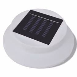 vidaXL Outdoor Solar Lamp Set 6 pcs White Garden Fence Light Gutter Light - Additional view 5