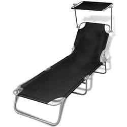 VidaXL 41197 outdoor chair Lounge Padded seat Polyester Black