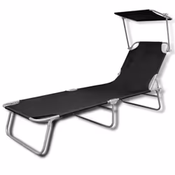 VidaXL 41197 outdoor chair Lounge Padded seat Polyester Black