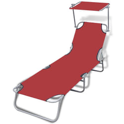 VidaXL 41198 outdoor chair Lounge Padded seat Polyester Red