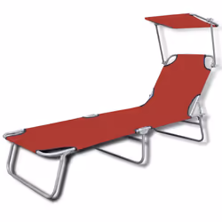 VidaXL 41198 outdoor chair Lounge Padded seat Polyester Red
