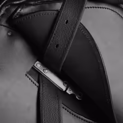 Horse Riding Saddle Set 17.5" Real leather Black 12 cm 5-in-1 - Additional view 6