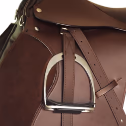vidaXL Horse Riding Saddle Set 17.5" Real Leather Brown 12cm 5-in-1 Equestrian - Additional view 6