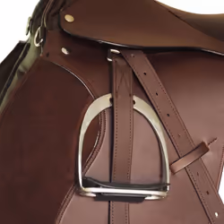 Horse Riding Saddle Set 17.5" Real Leather Brown 18 cm - Additional view 6