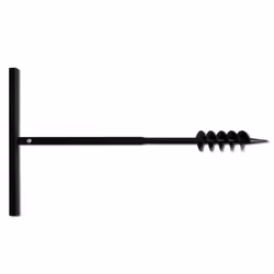 vidaXL Ground Drill with Handle Auger Bit 80mm 2 Spirals Steel Black Digger - Additional view 2