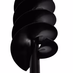 vidaXL Ground Drill with Handle Auger Bit 80mm 2 Spirals Steel Black Digger - Additional view 3
