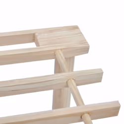 vidaXL 2x Solid Fir Wood 3-Tier Shoe Racks Footwear Organiser Storage Holder - Additional view 3