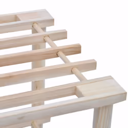 vidaXL 2x Solid Fir Wood 4-Tier Shoe Racks Footwear Organiser Storage Holder