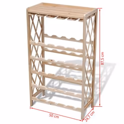 VidaXL 241068 wine rack Floor wine rack 25 bottle(s) Wood - Additional view 4