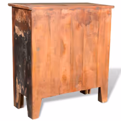 vidaXL Cabinet Solid Reclaimed Wood with 4 Drawers Standing Storage Cupboard - Additional view 5