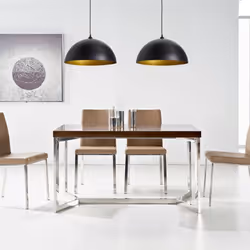 vidaXL 2x Ceiling Lamp Height-adjustable Semi-spherical Black Lighting Fixture - Additional view 3