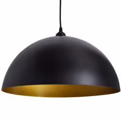 vidaXL 2x Ceiling Lamp Height-adjustable Semi-spherical Black Lighting Fixture - Additional view 6