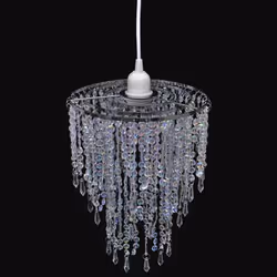 vidaXL Crystal Pendant Chandelier 22.5x30.5cm Ceiling Lighting Fixture Lamp