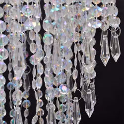 vidaXL Crystal Pendant Chandelier 22.5x30.5cm Ceiling Lighting Fixture Lamp - Additional view 5