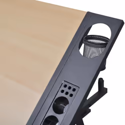 vidaXL Two Drawers Tiltable Tabletop Drawing Table with Stool Computer Desk - Additional view 4