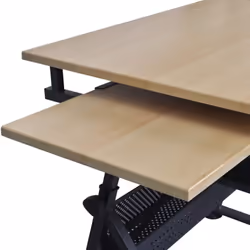 vidaXL Two Drawers Tiltable Tabletop Drawing Table with Stool Computer Desk - Additional view 5