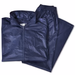 New Men's 2-Piece Rain Suit w/Hood 2 Colour 4Size Selectable Waterproof Jacket - blue, xxl - Additional view 4