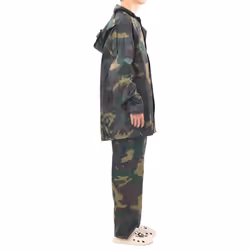 New Men's 2-Piece Rain Suit w/Hood 2 Colour 4Size Selectable Waterproof Jacket - green, l - Additional view 4