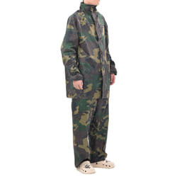 New Men's 2-Piece Rain Suit w/Hood 2 Colour 4Size Selectable Waterproof Jacket - green, xl