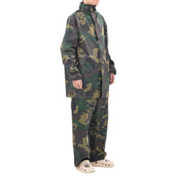 New Men's 2-Piece Rain Suit w/Hood 2 Colour 4Size Selectable Waterproof Jacket - green, xxl