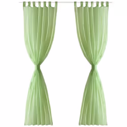 vidaXL 2x Sheer Curtain 140x175cm Apple Green Window Blind Shade Sunscreen