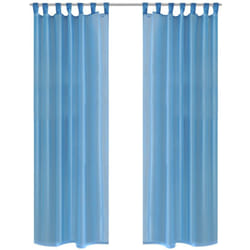 vidaXL 2x Sheer Curtain 140x225cm Turquoise Window Blind Shade Sunscreen Drape