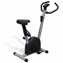 VidaXL Exercise Bike with Seat, 100 kg, Calories, Distance, Speed, Time, Black, Silver, Vertical, 490 mm, 925 mm