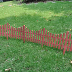 vidaXL 17x Lawn Divider Brown 10m Outdoor Garden Fence Panel Edging Barrier - Additional view 2
