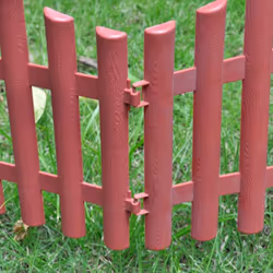 vidaXL 17x Lawn Divider Brown 10m Outdoor Garden Fence Panel Edging Barrier - Additional view 4