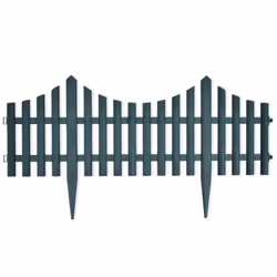 vidaXL 17x Lawn Divider Green 10m Outdoor Garden Fence Panel Edging Barrier