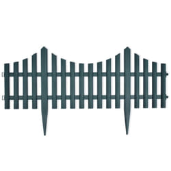 vidaXL 17x Lawn Divider Green 10m Outdoor Garden Fence Panel Edging Barrier