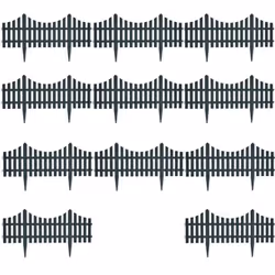vidaXL 17x Lawn Divider Green 10m Outdoor Garden Fence Panel Edging Barrier - Additional view 6