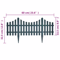 vidaXL 17x Lawn Divider Green 10m Outdoor Garden Fence Panel Edging Barrier - Additional view 8