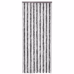 vidaXL Insect Curtain Grey and White 90x220cm Chenille Bug Door Mesh Screen